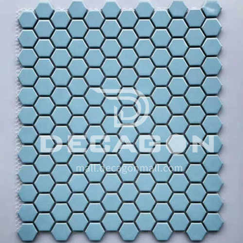  Black and white plum blossom hexagonal mosaic tiles kitchen bathroom floor tiles-ADE Mosaic hexagonal tiles(FIGURE 22) 230×230mm